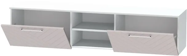 Тумба для ТВ-техники подвесная "Иннэс-7", Белый/Грэй софт