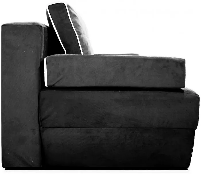 Диван-кровать раскладной еврокнижка прямой Валенсия велюр, цвет черный