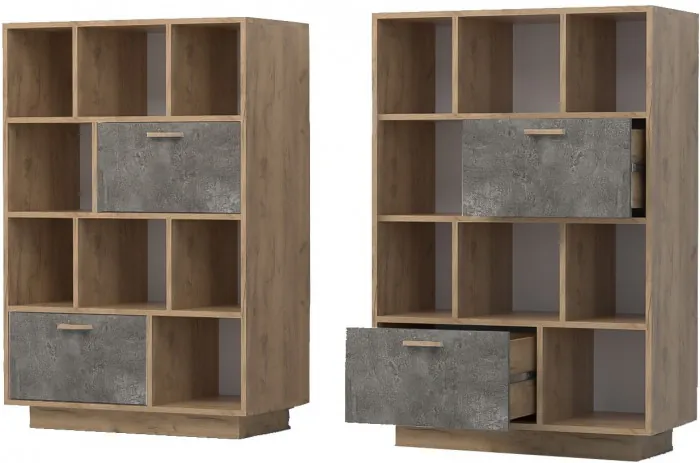 Эго Комод К-1 ПД (Глянец Белый/Дуб Крафт Золотой)