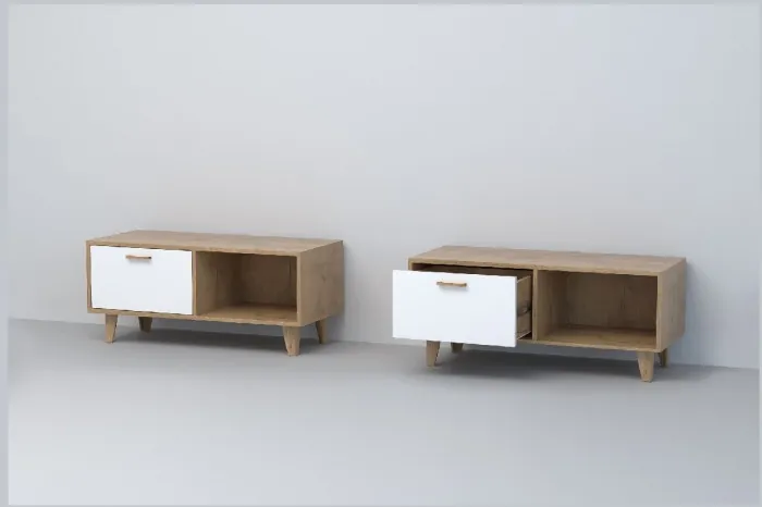 Эго Тумба Т-4 НГ (Глянец Белый/Бетон Светлый)