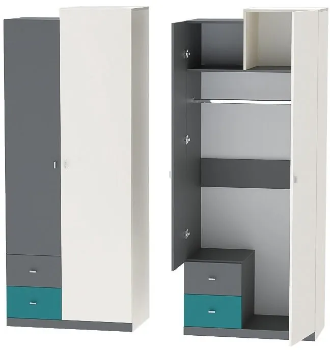 Модульная детская Клео набор 3 (Графит/Миндаль/Солнечный)