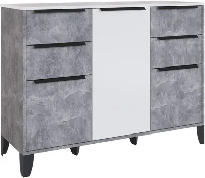 Малави Комод МК ателье светлое/белый глянец