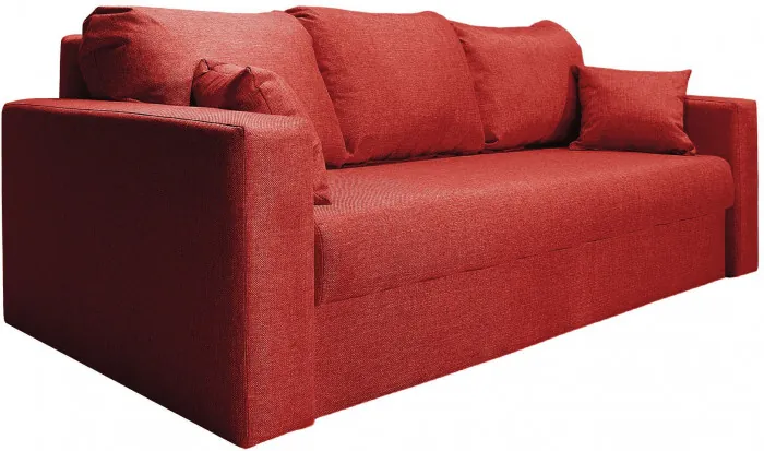 Диван-еврокнижка Ливерпуль, 160х195, пружинный блок, велюр, красный