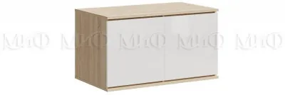 Челси Антресоль к шкафу (900), Сонома/Белый глянец холодный