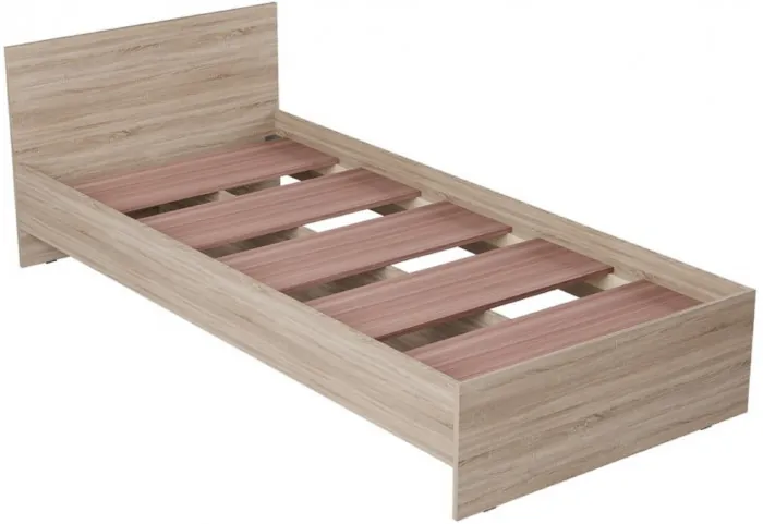 ЛАЙТ Кровать КР-002 (Прямоугольный щиток) 940 мм (Белый)