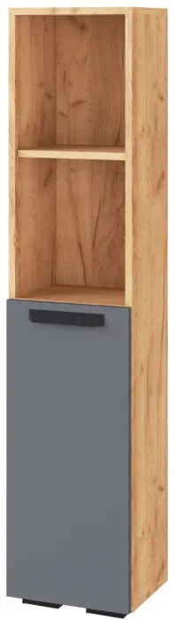 Квартет-13 Пенал дуб крафт золотой/графит серый