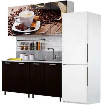 Кухня Кофе 1,6 белый/фотопечать