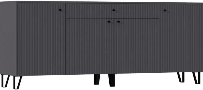 Модульная гостиная Оливия, композиция 4 (Графит, Графит Софт)