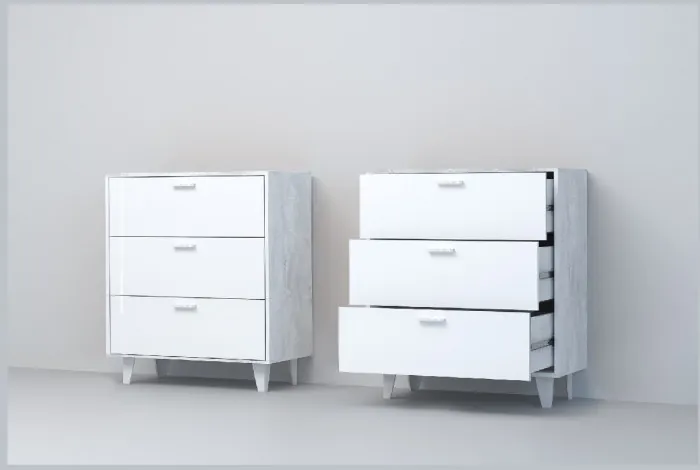 Эго Комод К-3 НГ (Глянец Белый/Дуб Крафт Золотой)