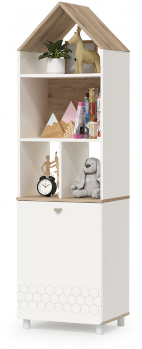 Эйп 13.14 Стеллаж + 13.322 Комод, белый/дуб белый