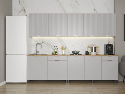 Кухня Венера 2700 МДФ Кашемир фрезерованный