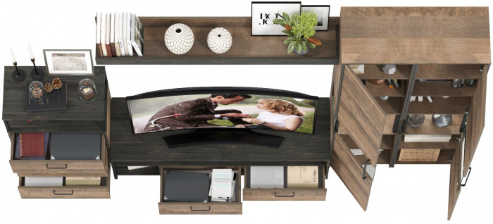 Трувор Гостиная 037, дуб гранж песочный/интра