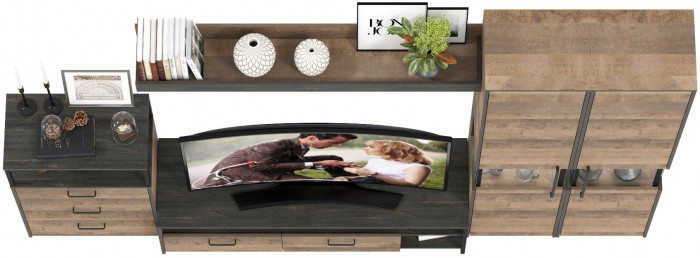 Трувор Гостиная 037, дуб гранж песочный/интра