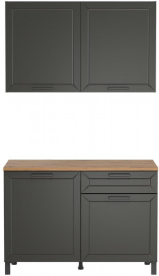 Кухня Мадрид 1200 диамант серый