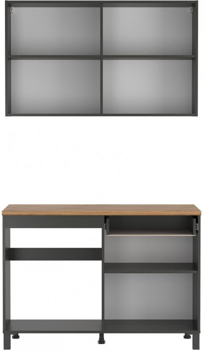 Кухня Мадрид 1200 диамант серый