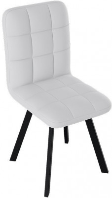 Франк ДП 2-17 Стул (паук) (Черный матовый/Кожзам Белый)