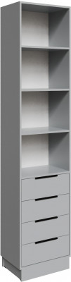 Шкаф Мадрид торцевой (0,35) с 4 ящ, Камень серый
