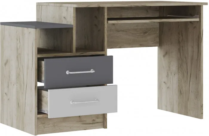 Модульная подростковая спальня Колибри-Лофт, набор 2, Крафт серый/Графит серый