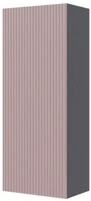 Сириния Шкаф навесной серый графит/пудра
