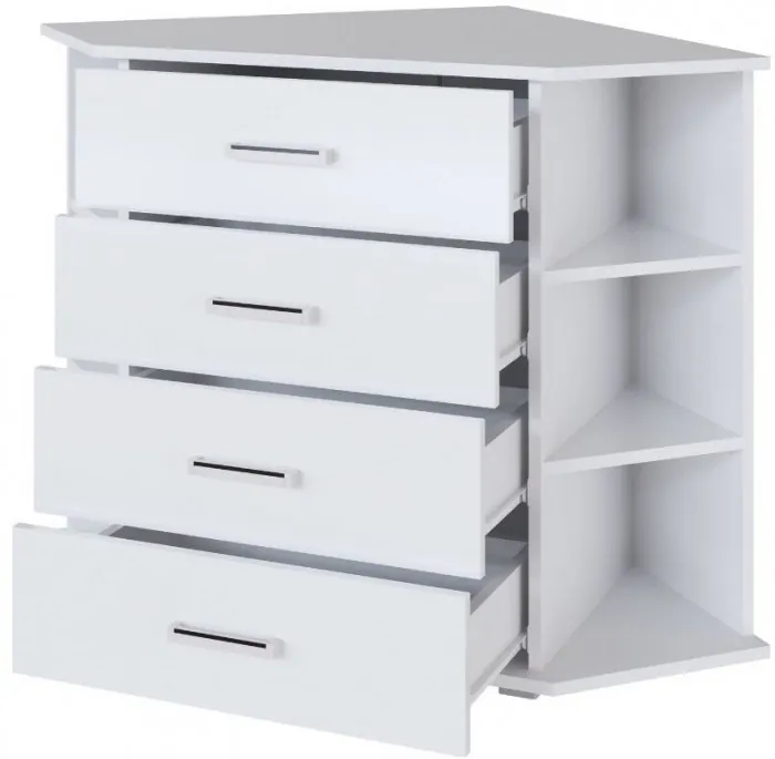 Комод угловой Катрин-7 белый