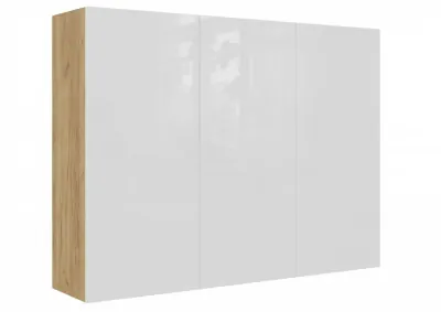 БОСТОН Шкаф навесной ШН-001 МДФ, крафт золотой/белый глянец