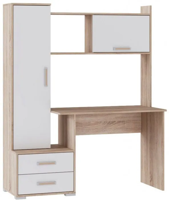 Компьютерный стол Квартет-9, сонома/белый