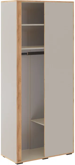 Шкаф угловой приставной Асцелла, Кашемир/Крафт золотой