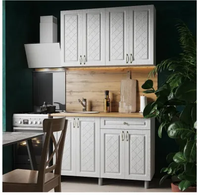 Кухонный гарнитур Версаль 1,2м Арктик/Арктик