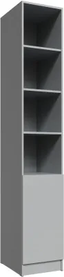 Стеллаж Мадрид (0,4) с дверкой, Камень серый