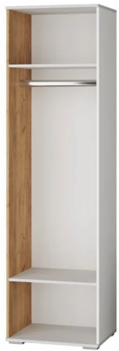 Оскар-18 Шкаф платяной белый/дуб крафт золотой