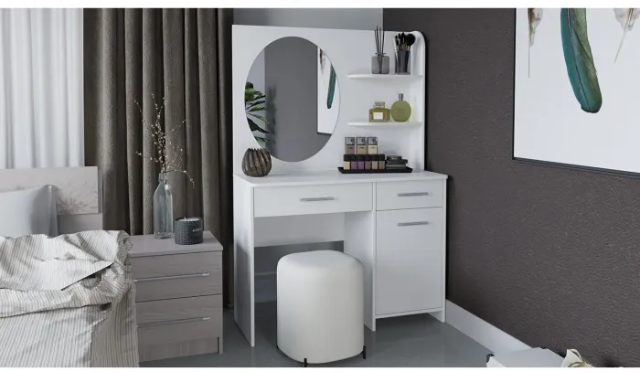 Эвита Трюмо с зеркалом (Белый глянец)