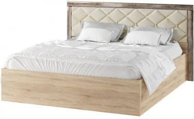 Мадлен Кровать 140+ПМ, сонома/дуб шале мореный