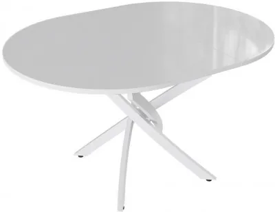 Diamond Стол обеденный тип 3 (Белый муар/Белый глянец)