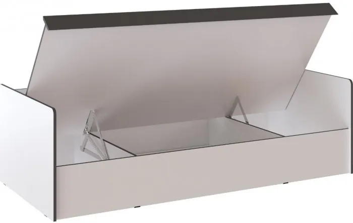 Асцелла Кровать с ПМ белый/графит серый 900