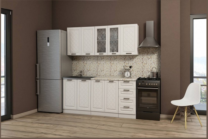 Кухня МДФ Агава 1600, Трюфель