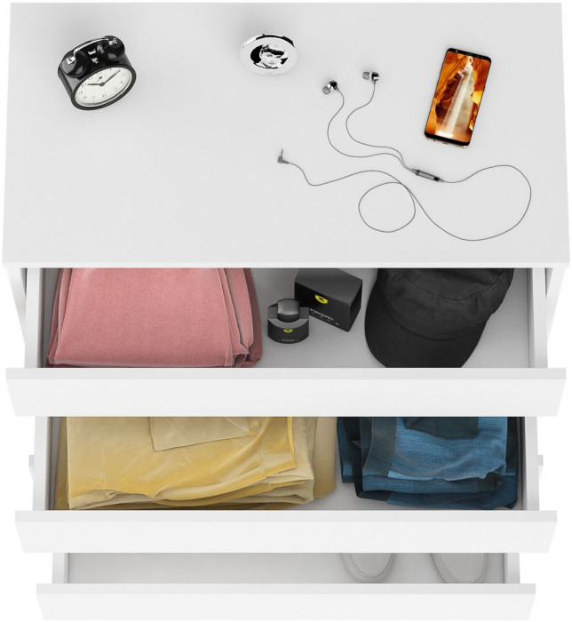 Мори Комод МК800.4, цвет белый, ШхГхВ 80,4х41х94 см.