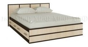 Сакура Кровать с ящиками 120 (Венге / дуб беленый)