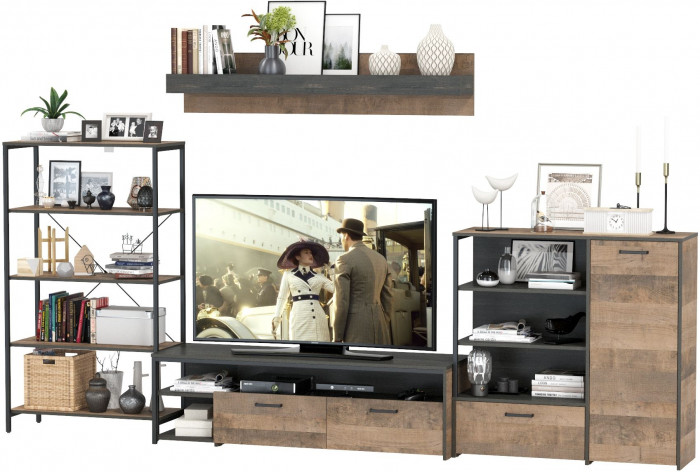 Трувор Гостиная 041, дуб гранж песочный/интра