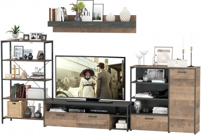 Трувор Гостиная 041, дуб гранж песочный/интра