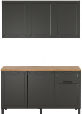 Кухня Мадрид 1500 диамант серый