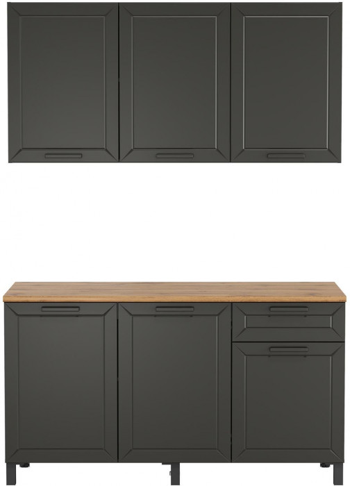 Кухня Мадрид 1500 диамант серый