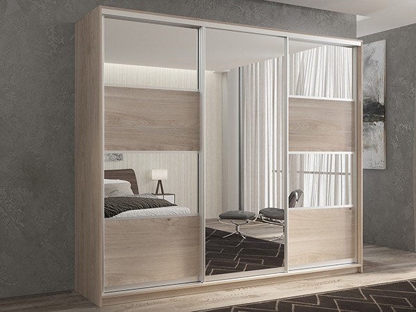 Шкаф-купе Кааппи 5 Кастелло Серый 210х60х230 см