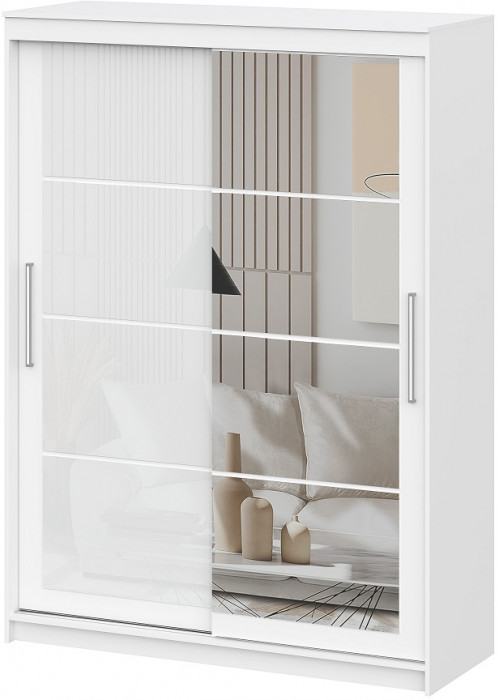 Шкаф-купе "ШКП 3" (1,6) Белый текстурный