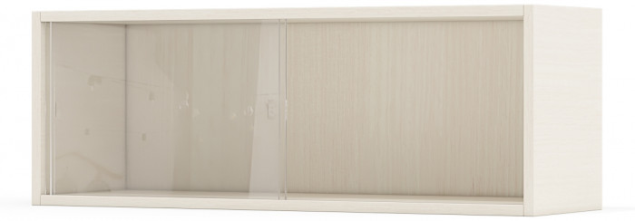 Полка книжная С-МД-КН01, цвет дуб, ШхГхВ 83х25х30 см., стеклянные дверцы