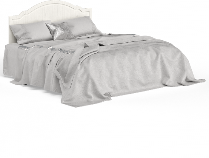 Ливерпуль Кровать 11.08 + осн. + ножки + две Тумбы 08.146 + две 10.117, ясень ваниль/белый