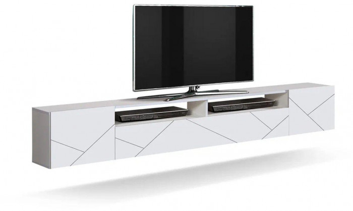 Прага тумба с фрезеровкой белый/софт белый