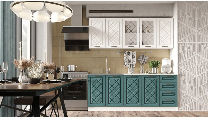 Кухня МДФ Агава 2000, Лиственница светлая