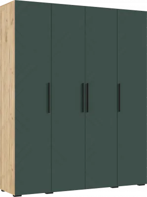 Флэш Шкаф 4-х ств. 1800 браш мени грин/дуб крафт