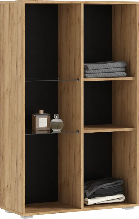 Нэнси NEW Шкаф-стекло ЛДСП, Дуб Крафт