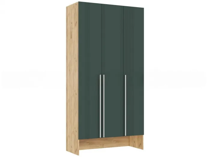 Луна Шкаф 3-х ств. браш мени грин/дуб крафт